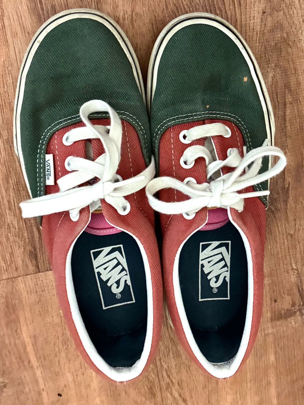 Vans Era Colorblock Sneakers Women’s 7 Green Red Yellow Skate Shoes